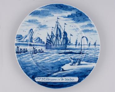 Plate with Scenes of a Whaling Expedition