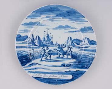 Plate with Scenes of a Whaling Expedition