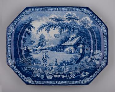 Platter: Cottage Scene