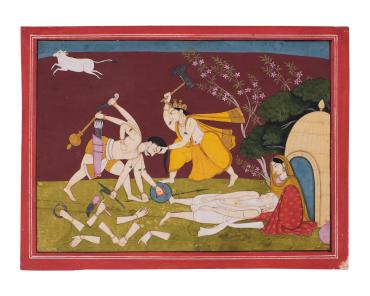 Parasurama Attacks Kartavirya from the Ramayama