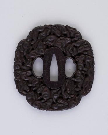 Sword Guard (Tsuba):  Thirty Hares