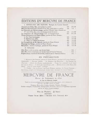 La chanson du décervelage (Répertoire des pantins, M.F. 7)