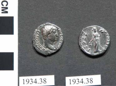 9.  Bronze Denarius with Portrait of Hadrian