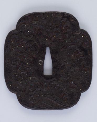 Sword Guard (Tsuba):  Wave Pattern