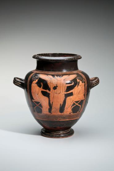 Stamnos (wine jar): Nike, Amphitrite and Poseidon