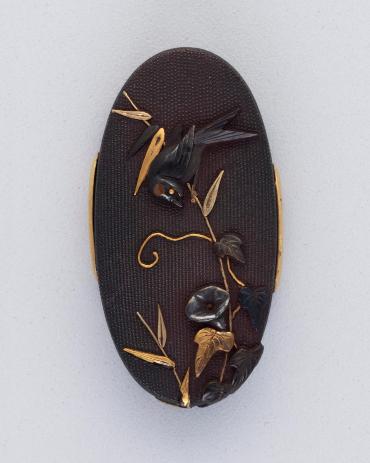 Kashira: Swallow on a Vine