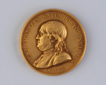 Medal: Commemorating Benjamin Franklin (1706-1790)