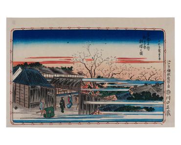 Morning Cherry Blossoms in Yoshiwara from the Series Famous Places in the Eastern Capital