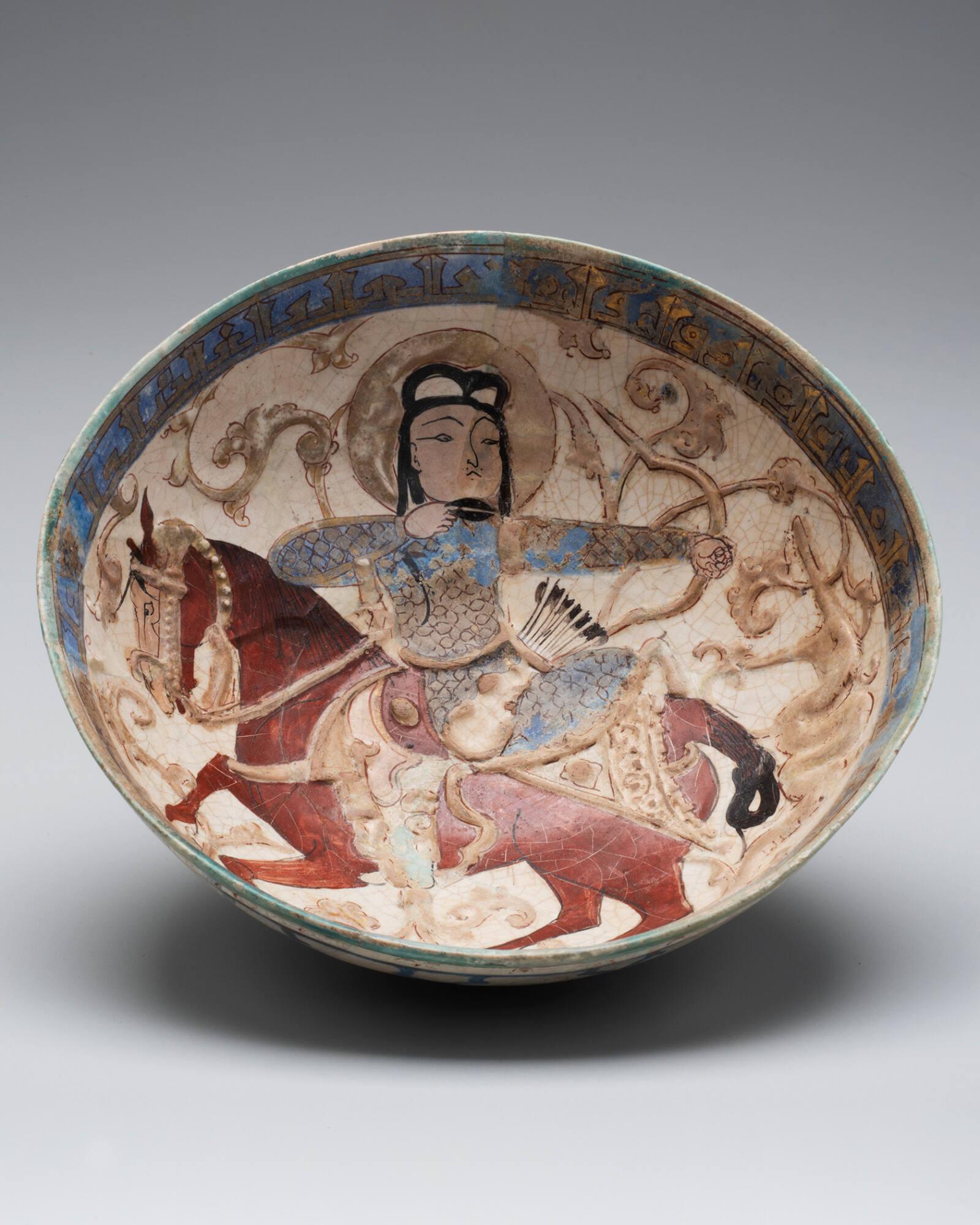 Seljuk or Khwarizmian Bowl with Horse-archer, Rayy, Iran, 13th century. Toledo Museum of Art 1941.20.
