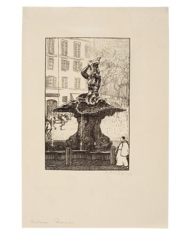 Tritone Fountain, Rome, Piazza Barberini