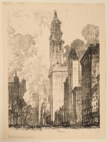 Building the Woolworth Building (from the series, New York)
