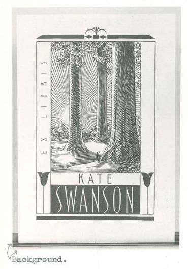 Bookplate- Ex Libris- Kate Swanson