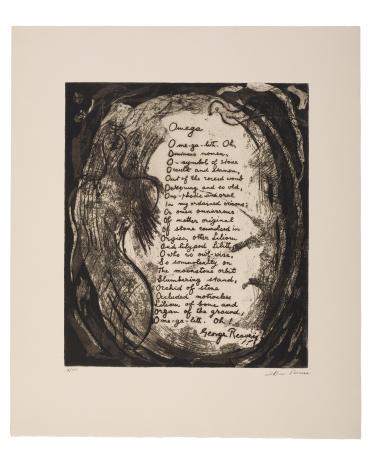 Omega, from 21 Etchings and Poems