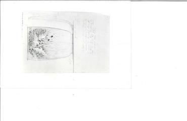 Design for a vase (recto); design for a hanging lamp? and a tassle? (verso)