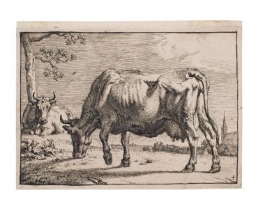 The Cow in Pasture (one of series Bulls & Cows & Plates