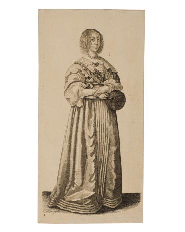Woman with Pearl Necklace, plate 1 from: Ornatus Muliebris Anglicanus (The Severall Habits of English Women...)