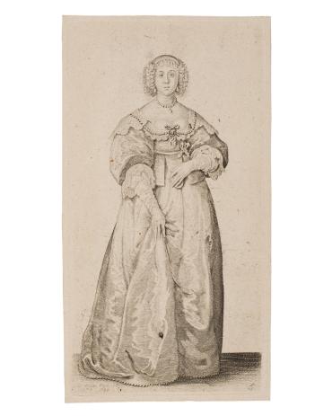 Woman with Ribbon Sash, plate 5 from: Ornatus Muliebris Anglicanus (The Severall Habits of English Women...)