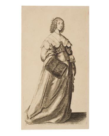 Woman with Muff and Fur Band, plate 6 from: Ornatus Muliebris Anglicanus (The Severall Habits of English Women...)