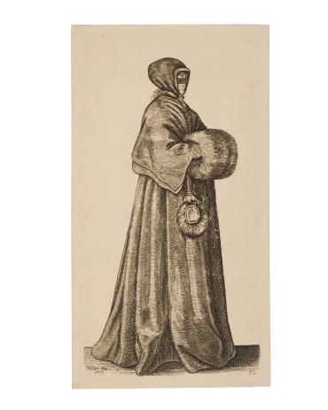 Woman with Pearl Bracelets, plate 11 from: Ornatus Muliebris Anglicanus (The Severall Habits of English Women...)