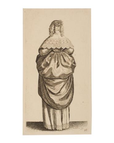 Veiled Woman, plate 15 from: Ornatus Muliebris Anglicanus (The Severall Habits of English Women...)