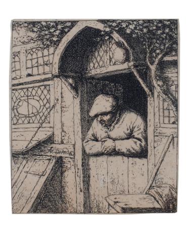 Peasant Leaning on the Lower Part of a Door