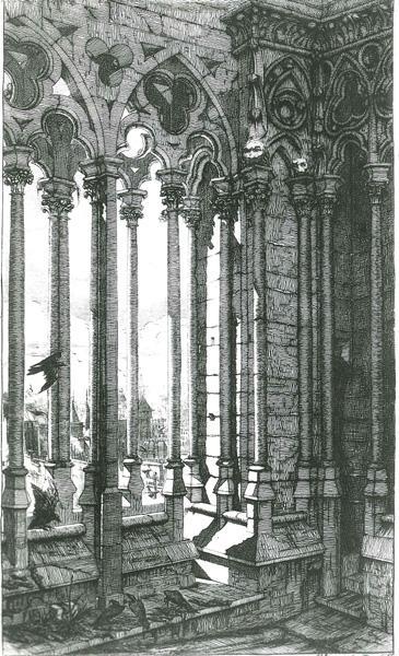 La Galèrie Notre Dame from Eaux-fortes sur Paris, pl.9 (D-W 26 III/V- D 26 - S 29)