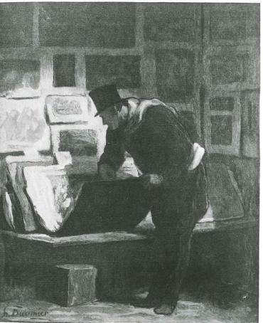 The Print Collector (after Honoré Daumier)