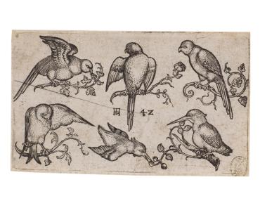 Ornament with Six Birds