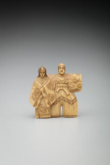 Emperor and Empress in Kimonos as standing Tachi-Bina dolls