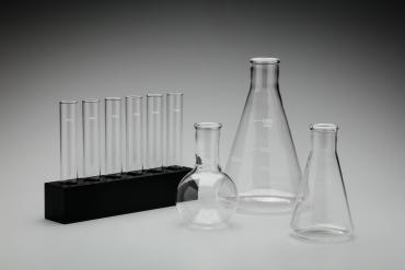 Chemistry Lab Set with Test Tube Set, Round Flask and Erlenmeyer Flasks