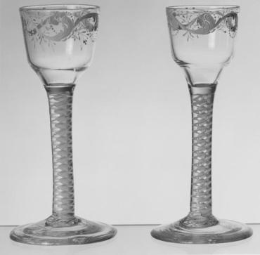 Wine glass with Rococo decoration