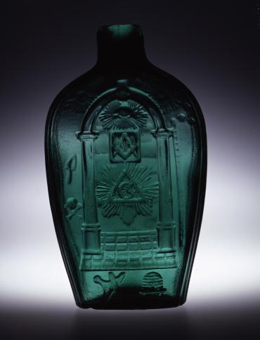 Flask with Masonic Symbols