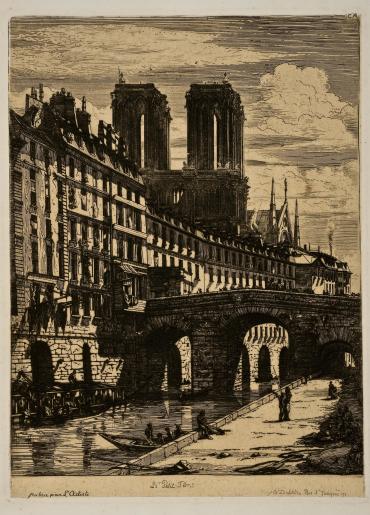 Le Petit Pont from Eaux-fortes sur Paris, pl.7 (D-W 24 V/VIII - S 27)
