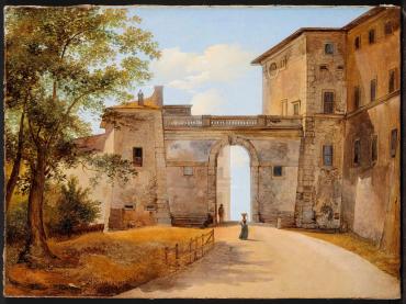 Ariccia, The Porta Napoletana with the Palazzo Chigi