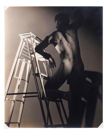 Untitled (Jared French on a ladder)