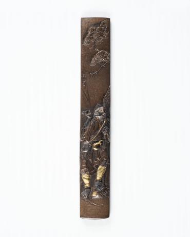 Kozuka: (front) Sennin Projecting His Astral Self; (back) signature