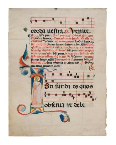 Leaf from an antiphonal