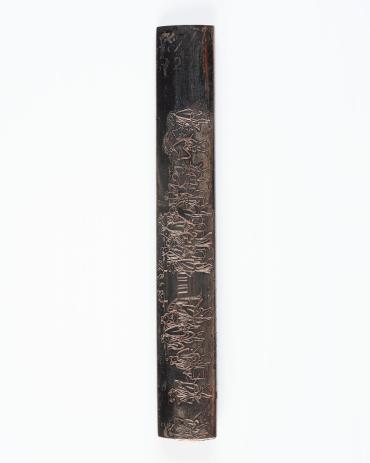 Kozuka: (front and back) Mouse Wedding; (side) signature and seal (kakihan)