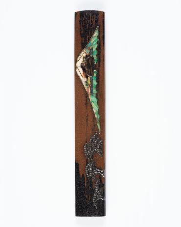 Kozuka: (front) Mount Fuji; (back) signature