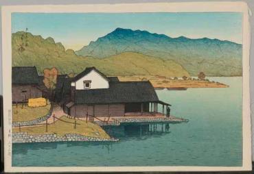 Lake Kugushi, Wakasa, from “Souvenirs of Travel, First Series” 
