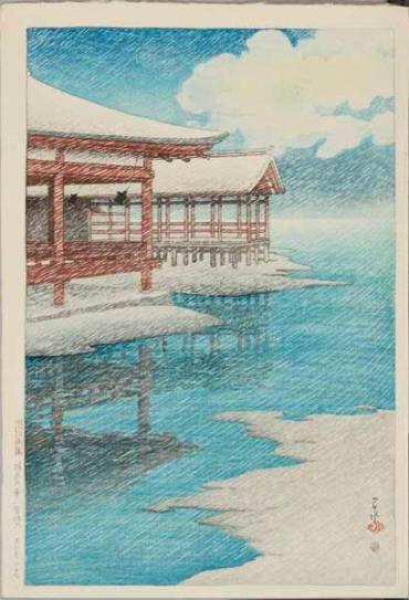 Snow from a Clear Sky  (MIYAJIMA), from “Souvenirs of Travel, Second Series”
