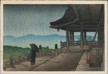 Rain at Kiyomizu Temple, from “Souvenirs of Travel, Second Series” 
