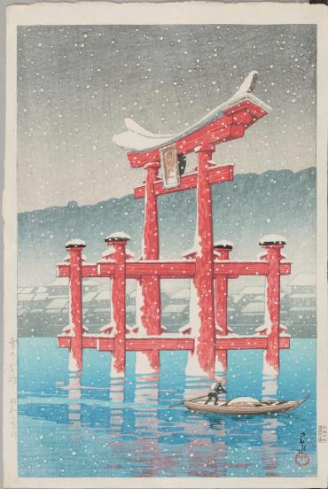 Miyajima in Snow, from “Souvenirs of Travel, Third Series” 
