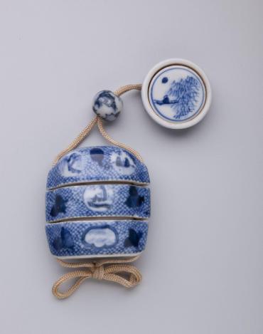 Inro:  Medallions with Landscapes
