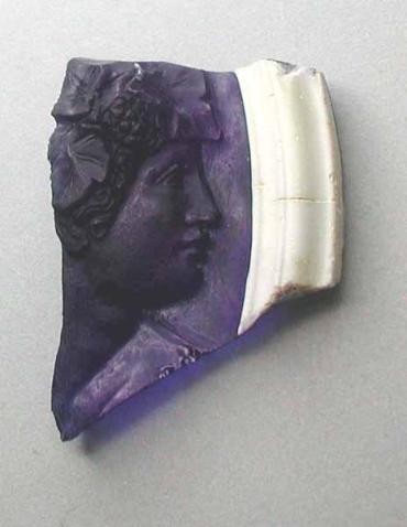 Fragment of Cameo Glass Oval Medallion