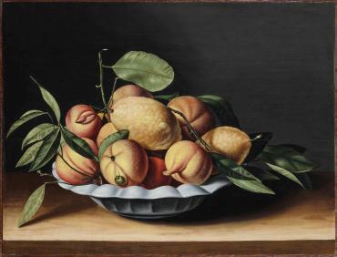 Still Life of Citrons and Curaçao Oranges in a White Polylobed Dish