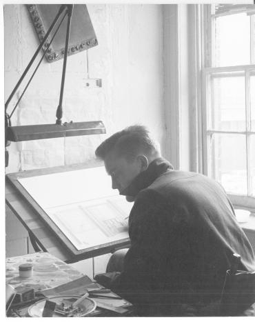 Untitled (Jensen Yow in his Greenwich Village apartment), from a collection of 33 photographs of members of Lincoln Kirstein's circle