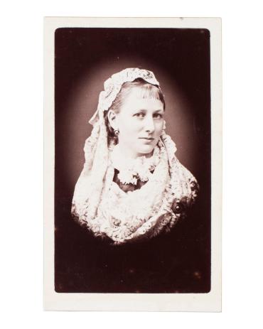 Portrait of a Woman Wearing Lace Mantilla