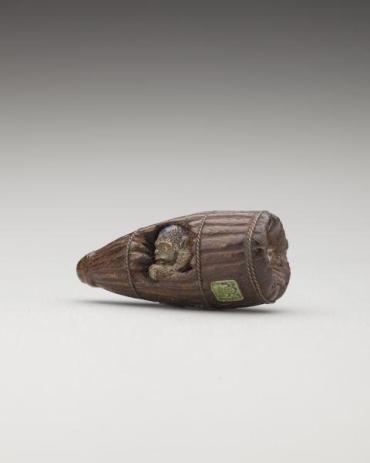 Netsuke: Kappa in an eel trap