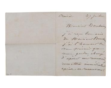 Letter from Charles Jaque to M. Bernheim